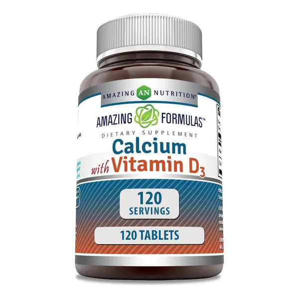 Calcio Con Vitamina D3 120 Tabletas Para Huesos Fuertes Y Saludables