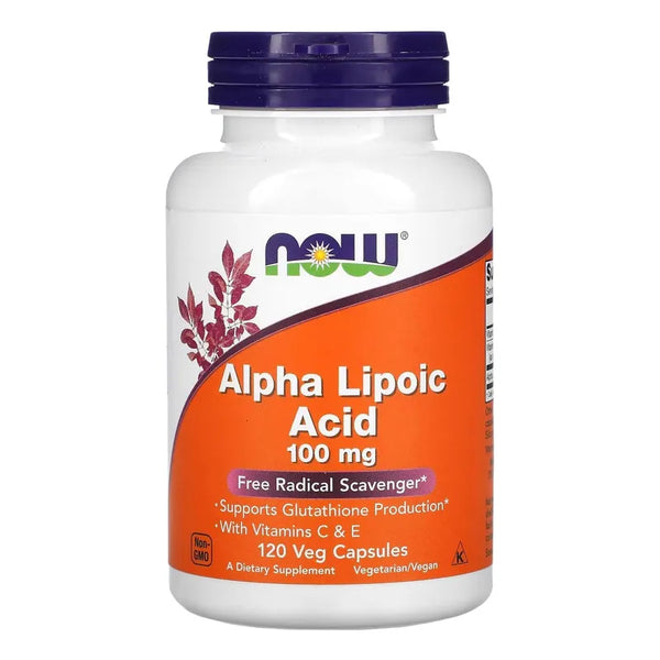 Ácido Alfa Lipoico 100mg Now Foods Antioxidante 120 Cápsulas