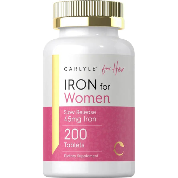 Hierro Para Mujer Carlyle 45 Mg 200 Tabletas De Liberación Lenta