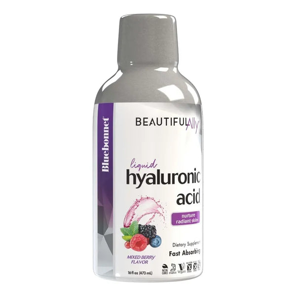Acido Hialuronico Liquido Bluebonnet Sabor Bayas Mixtas 473ml Para Piel Radiante