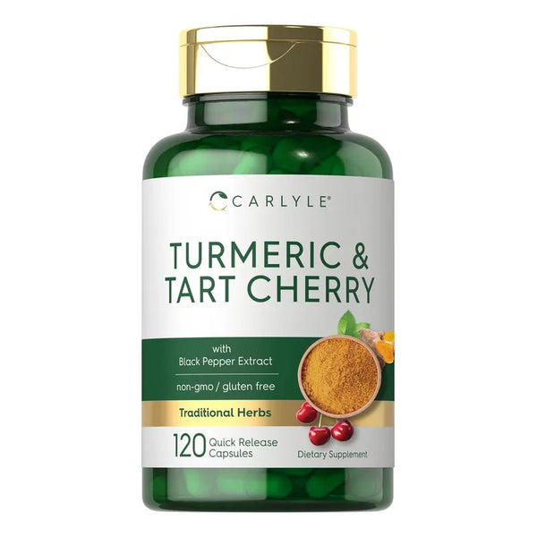 Capsulas De Curcuma Y Cereza Agria 120 Unidades Con Bioperine