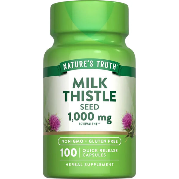 Capsulas Cardo Mariano 1000 Mg Nature's Truth Suplemento Sin Gluten