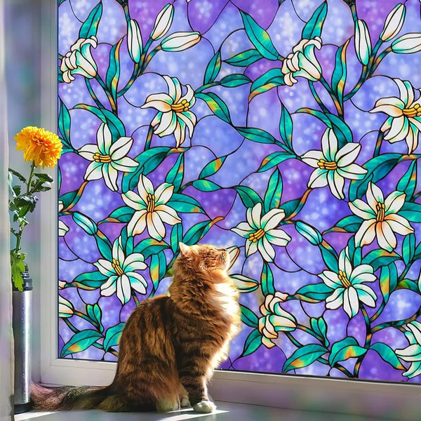 Película Decorativa Para Ventana Tipo Vitral 17.7 X 78.7 Estática