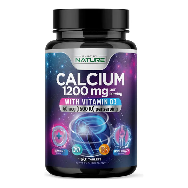 Calcio 1200 Mg Con Vitamina D3 Suplemento Avanzado De Apoyo Óseo