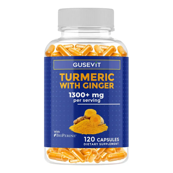Cápsulas De Cúrcuma Y Jengibre Con Bioperina 1300 Mg 120 Uni USA