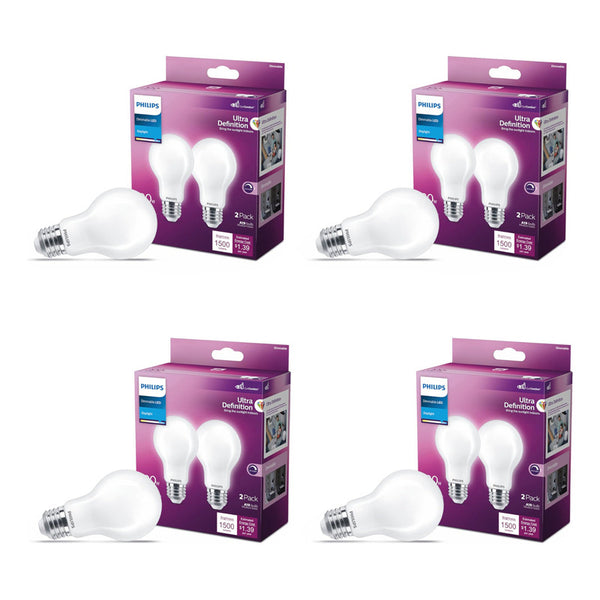 Bombilla Led Philips A19 Ultra Definition 5000k Paquete De 8