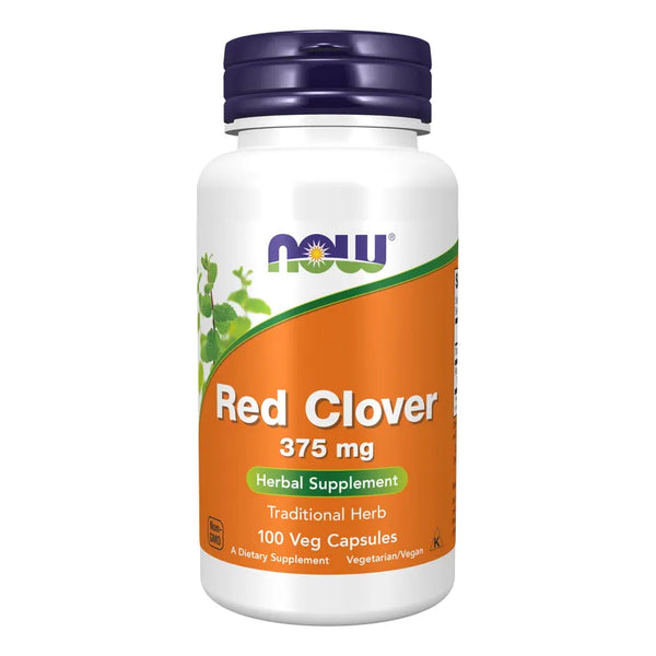 Capsulas De Trebol Rojo 375 Mg Suplemento Herbal Now 100 Unidades