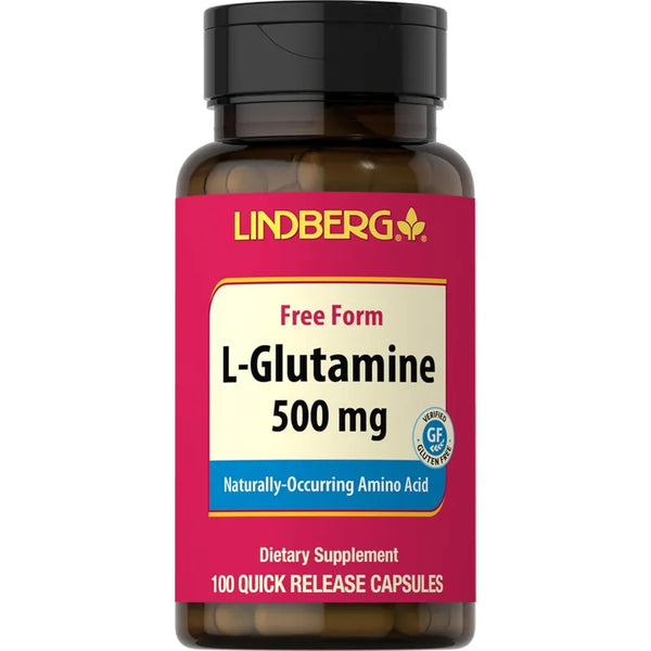 Capsulas De Glutamina 500 Mg 100 Unidades Aminoacido Natural Libre Gluten