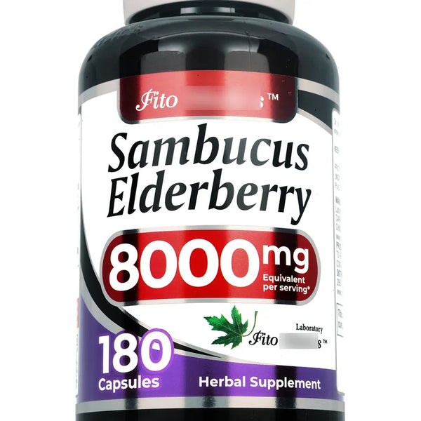 Capsulas Sauco Negro 8000 Mg 180 Cap Apoyo Inmunologico Natural