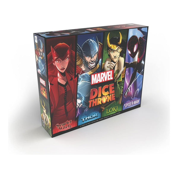 Juego De Mesa Marvel Dice Throne 4 Héroes Thor Loki Spiderman Scarlet Witch