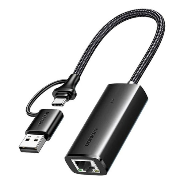 Adaptador 2 En 1 Usb C Usb A Ethernet Gigabit Rj45 Portatil