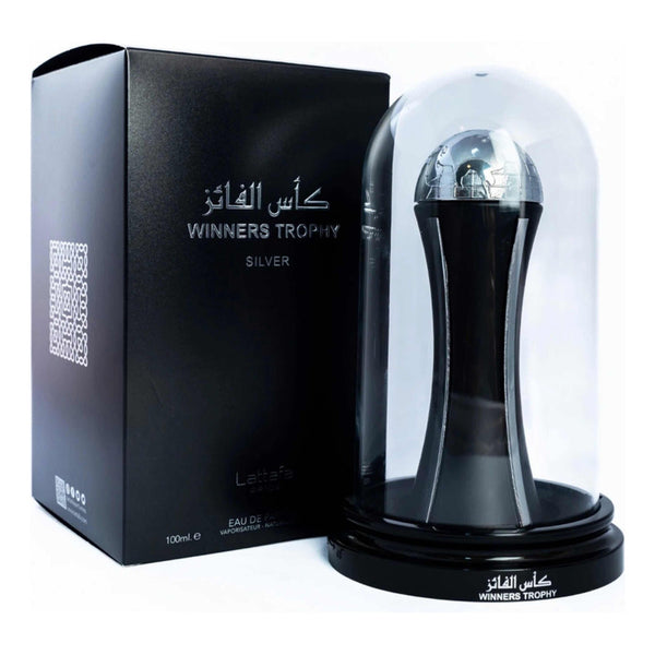 Lattafa Winners Trophy Silver Fragancia Unisex Auténtica Con Notas Cítricas Y Amaderadas
