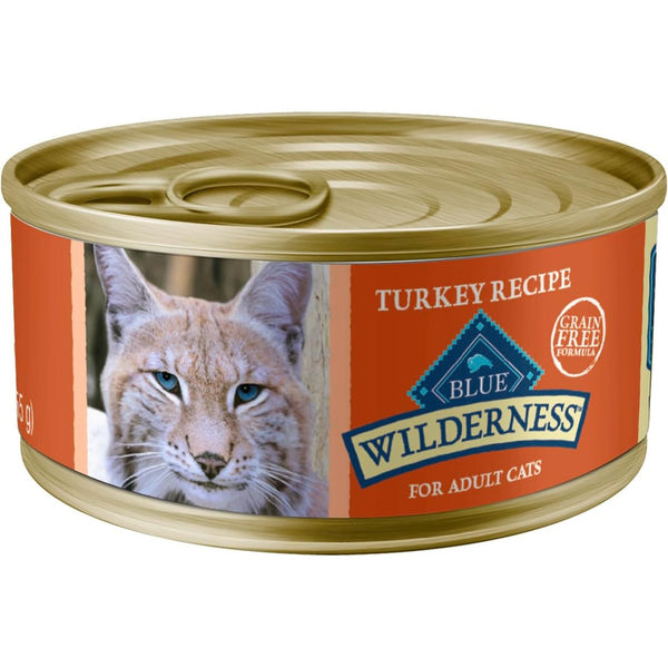 Alimento Humedo Blue Buffalo Wilderness Con Pavo Para Gatos Adultos Sin Grano 24 latas