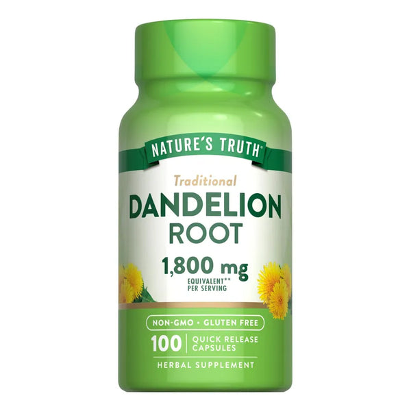 Capsulas De Raiz De Diente De Leon 1800 Mg 100 Unidades Suplemento