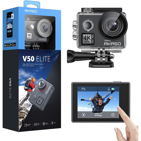 Cámara De Acción Akaso V50 Elite 4K Con Control De Voz Y Estabilización