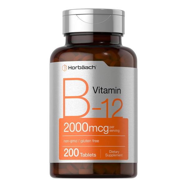 Vitamina B12 2000 Mcg 200 Tabletas Para Adultos Sin Gluten