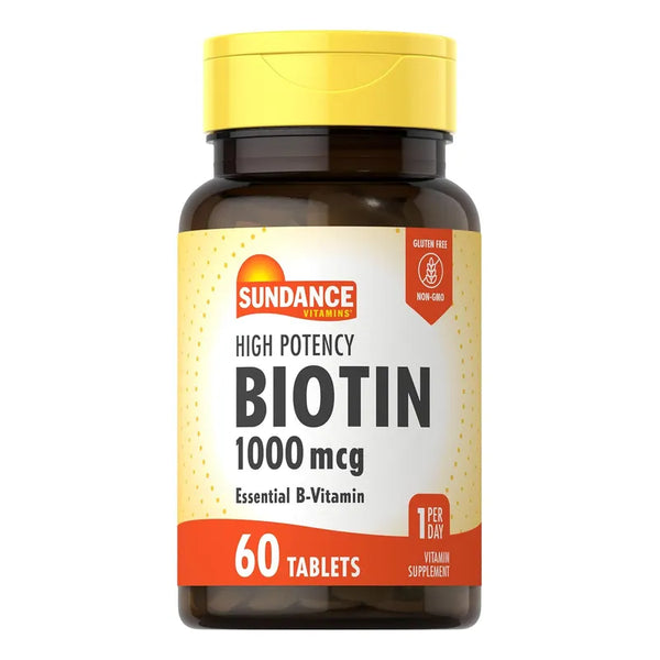 Biotina Alta Potencia 1000 Mcg Tabletas Esenciales Sin Gluten