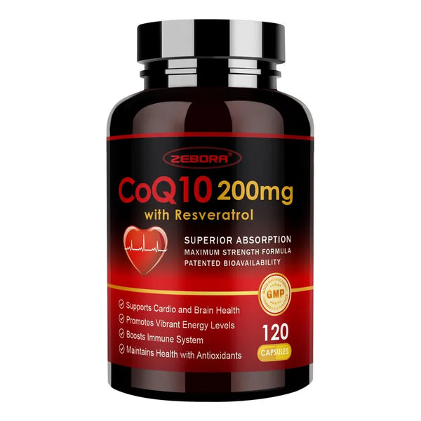 Coenzima Q10 200mg Con Resveratrol Pqq Y Vitamina E Antioxidante Potente