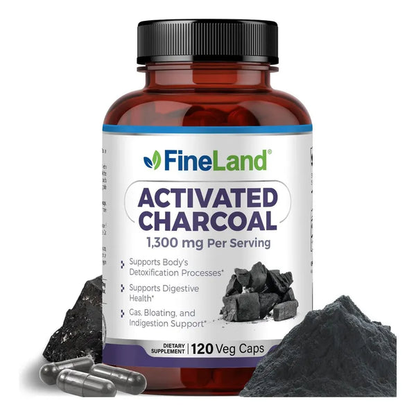 Capsulas De Carbon Activado 1300 Mg Para Alivio Y Limpieza Desintoxicante