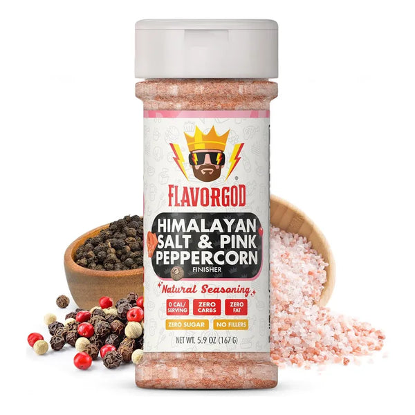 Acabador De Sal Del Himalaya Y Pimienta Rosa Flavor God Mezcla Natural