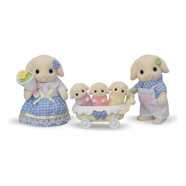 Flora Rabbit Family Calico Critters Juego 5 Figuras para Niños Estimula Creatividad