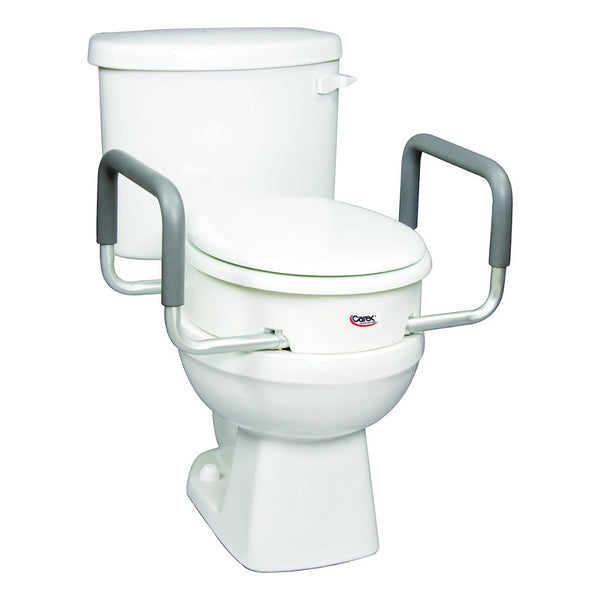Asiento De Inodoro Elevado Carex Con Brazos Para Comodidad Y Seguridad