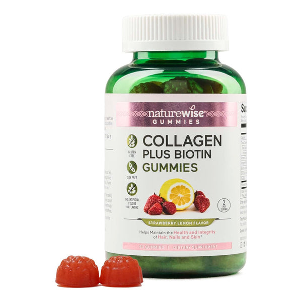 Gomitas De Colágeno Naturewise Sabor Fresa Limón Con Vitaminas
