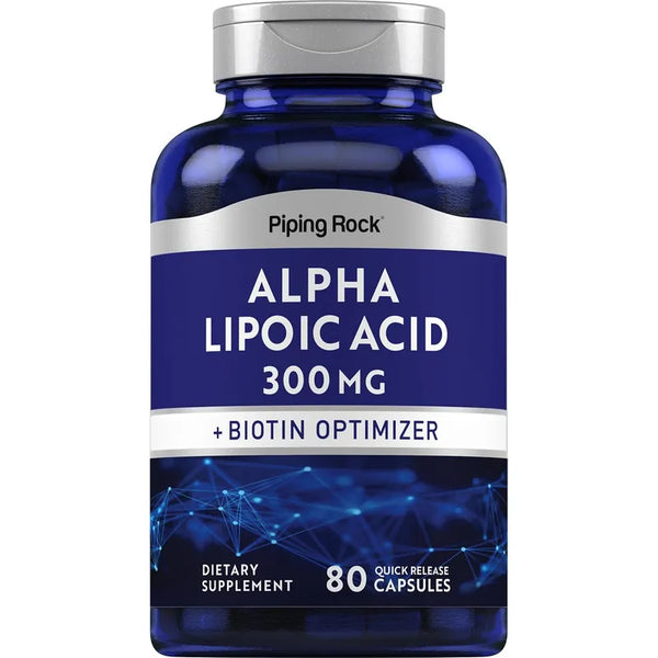 Acido Alfa Lipoico 300 Mg Con Biotina 80 Capsulas Suplemento Seguro