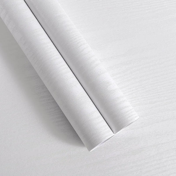 Papel Autoadhesivo Madera Blanca Abyssaly Para Muebles Fácil Limpieza