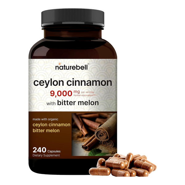 Canela De Ceilan Con Melon Amargo NatureBell 240 Caps Suplemento Saludable