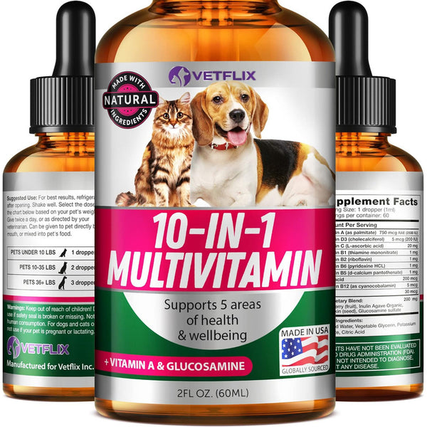 Vitaminas 10 En 1 Glucosamina Natural Para Perros Y Gatos