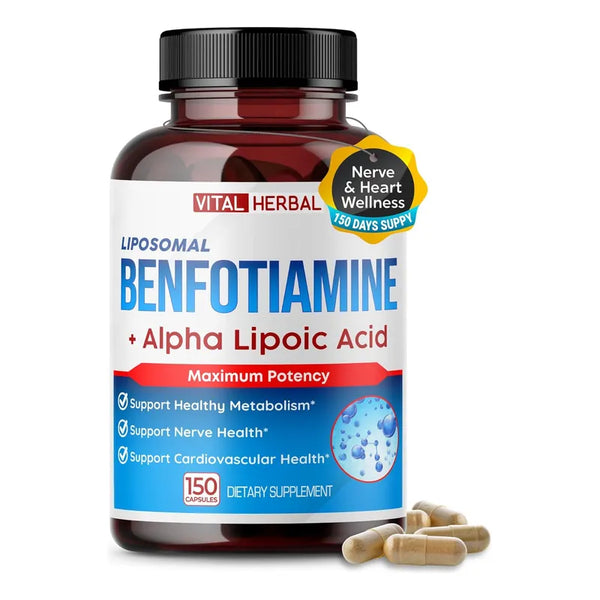 Benfotiamina Liposomal Con Ácido Alfa Lipoico Vital Herbal 30 Cápsulas