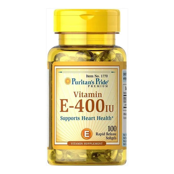 Capsulas Blandas Vitamina E 400 Ui Puritan's Pride Antioxidante Natural