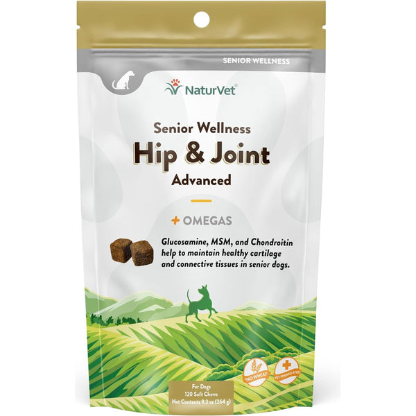 Suplemento Articular Perros Mayores NaturVet Con Omegas 120 Masticables