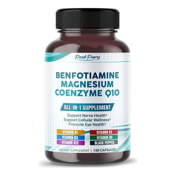 Benfotiamina 600 Mg Magnesio Coenzima Q10 Salud Nerviosa Ocular