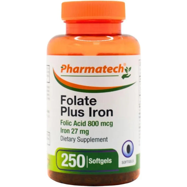 Acido Folico Y Hierro Vitaminas Prenatales 250 Capsulas Suaves