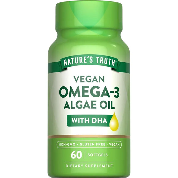 Capsulas Omega 3 De Aceite De Algas Dha Suplemento Vegano 60 Unidades