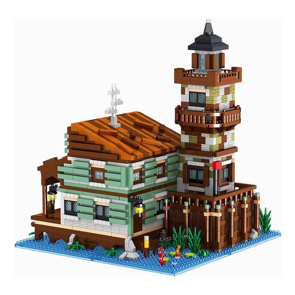 Set De Bloques Micro Casa De Pescadores De Madera 2689 Piezas DIY Regalo Creativo