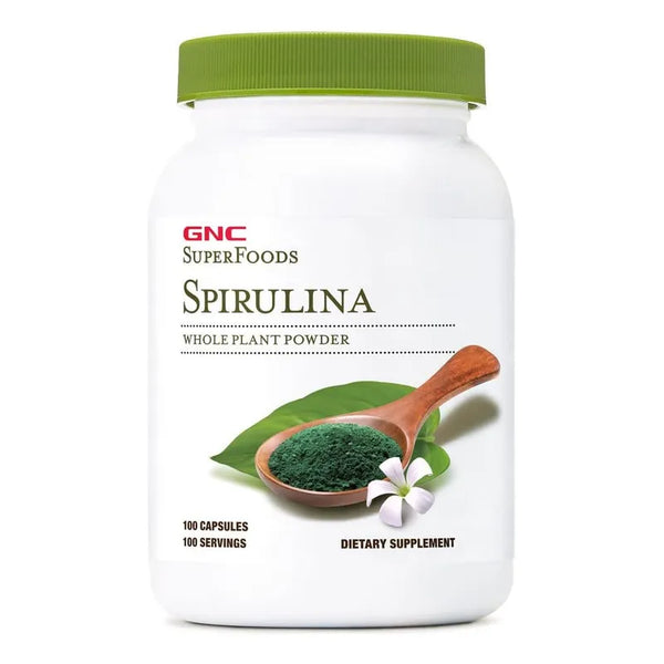 Capsulas De Spirulina En Polvo Gnc Superfoods 100 Capsulas