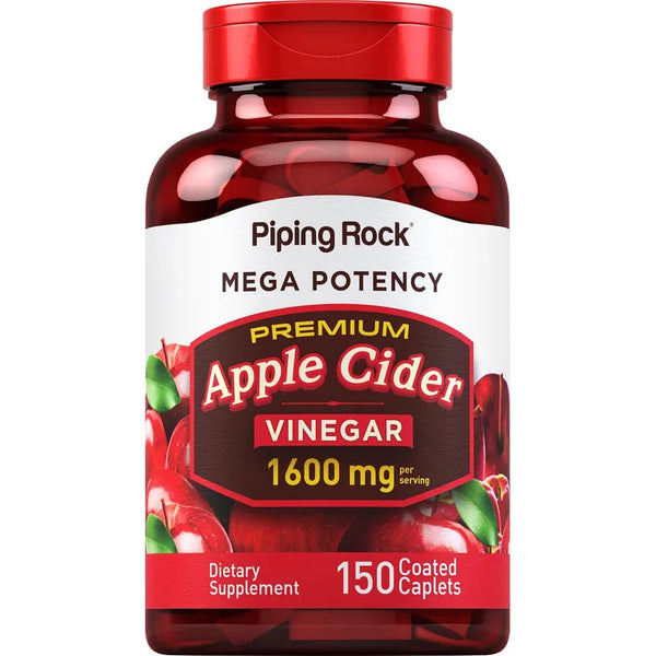 Capsulas De Vinagre De Sidra Piping Rock 1600 Mg 150 Unidades Saludable