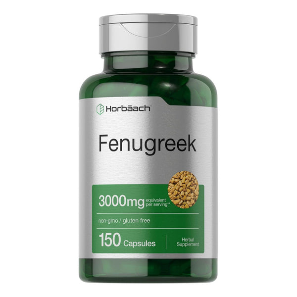 Capsulas De Fenogreco Horbaach 3000 Mg 150 Unidades Extracto Natural