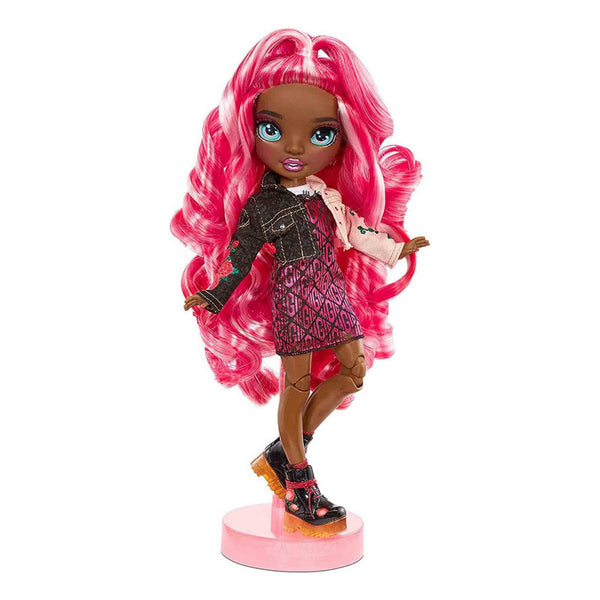 Muñeca Rainbow High Series 3 Daria Roselyn Rosa con 2 Trajes y Accesorios