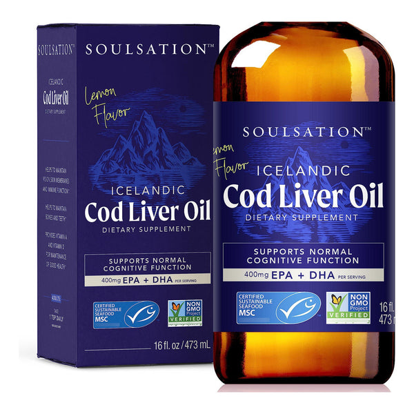 Aceite De Hígado De Bacalao Islandés Soulsation Limón 480ml Saludable