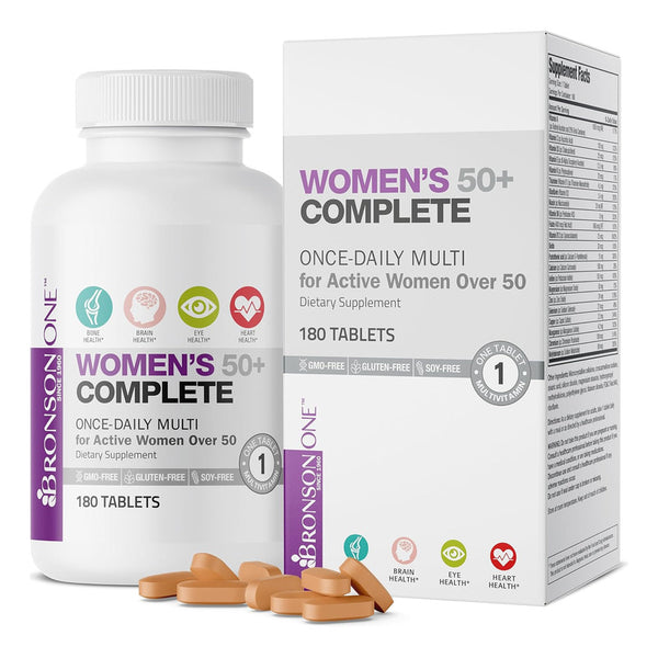 Multimineral Multivitamínico Completo Mujeres 50+ De Bronson 180 Tabs