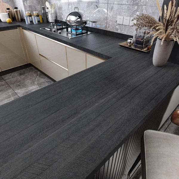 Papel Tapiz Adhesivo De Vinilo Para Encimera Laminado Negro