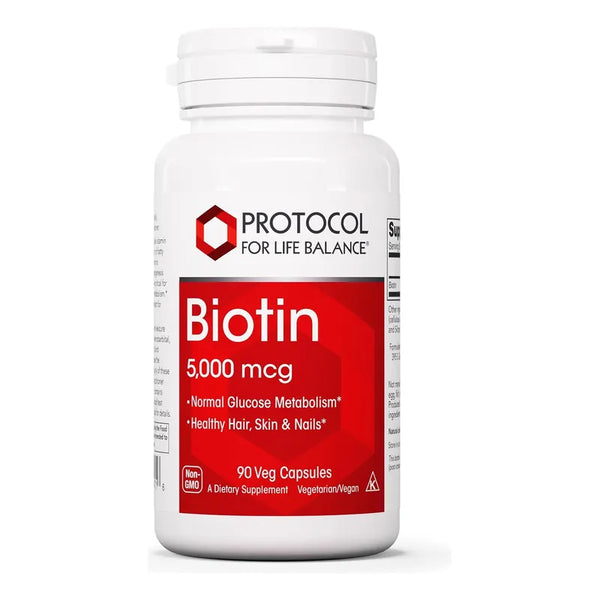 Cápsulas De Biotina 5000 Mcg Para Salud Cabello Piel Uñas