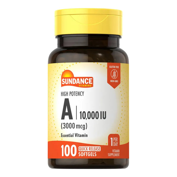 Capsulas Blandas De Vitamina A Alta Potencia 3000 Mcg 100 Unidades Esencial Natural