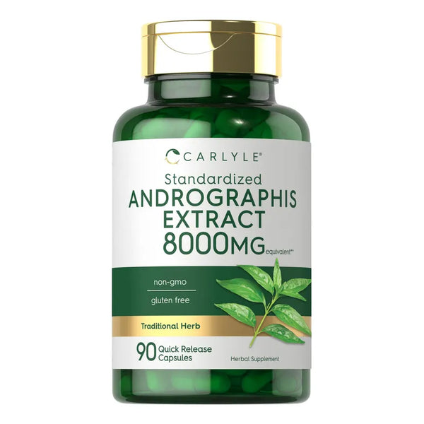 Capsulas De Andrographis Paniculata 8000 Mg Sin Gluten 90 Unidades