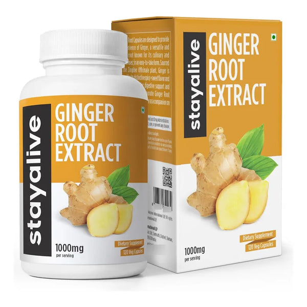 Capsulas Extracto Puro Raiz Jengibre 10000 Mg Stayalive Apoyo Salud Total