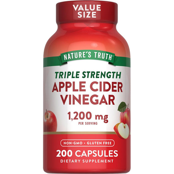 Vinagre De Sidra De Manzana 1200 Mg 200 Capsulas Extra Fuerte Nature's Truth